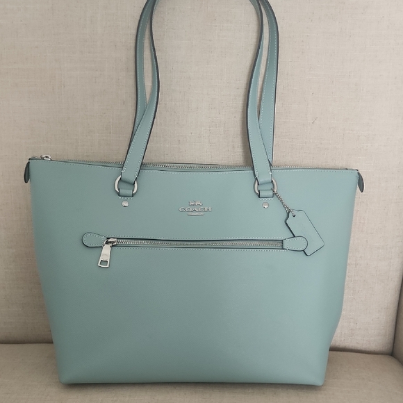 Coach Handbags - Coach Seafoam Leather Tote
